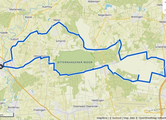 Zu den östlichen Mooren - Alte Wache Neustadt a. Rbge. bis Bissendorfer Moor