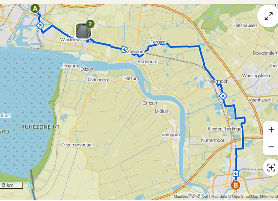ADFC Tour_Emden-Leer_Tag 4_Komoot Route ADFC Tour_Emden-Leer_Tag 4_Komoot Route