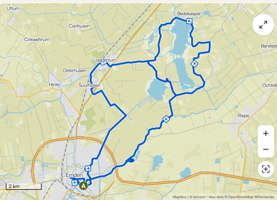 ADFC Tour_Emden-Marscher Tief_Tag 3_Komoot Route ADFC Tour_Emden-Marscher Tief_Tag 3_Komoot Route