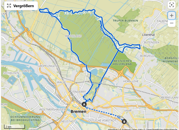 ADFC Tour - Rundkurs rund um das Bremer Blockland