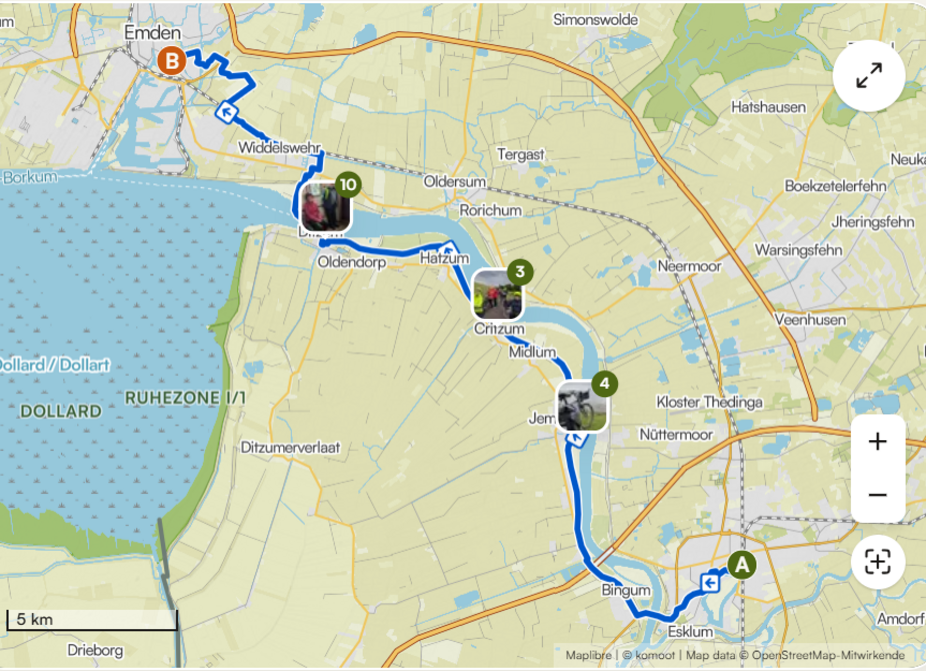 ADFC Tour_Leer-Emden_Tag 1_Komoot Route AdfC Tour_Leer-Emden_Tag 1_Komoot Route